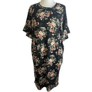 Bobeau Floral T-shirt Knit Mini Dress S $39.97